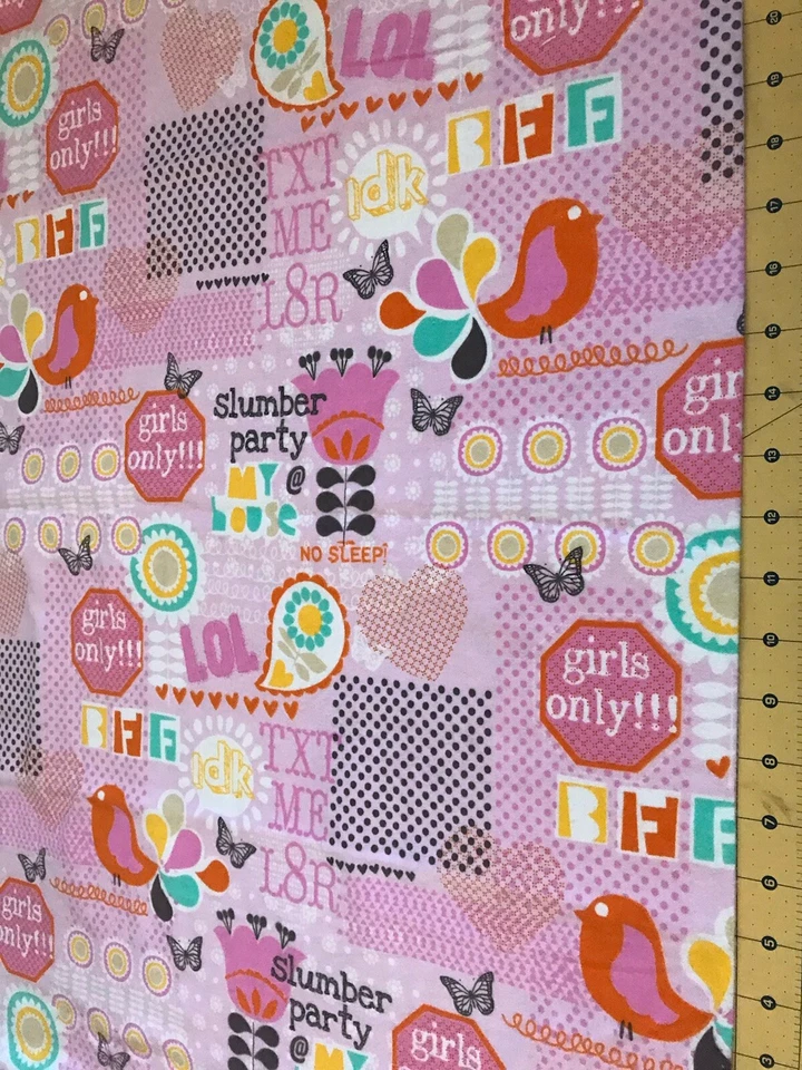 Girls Only 22” X 42” Flannel fabric #1620 - Image 1 of 1