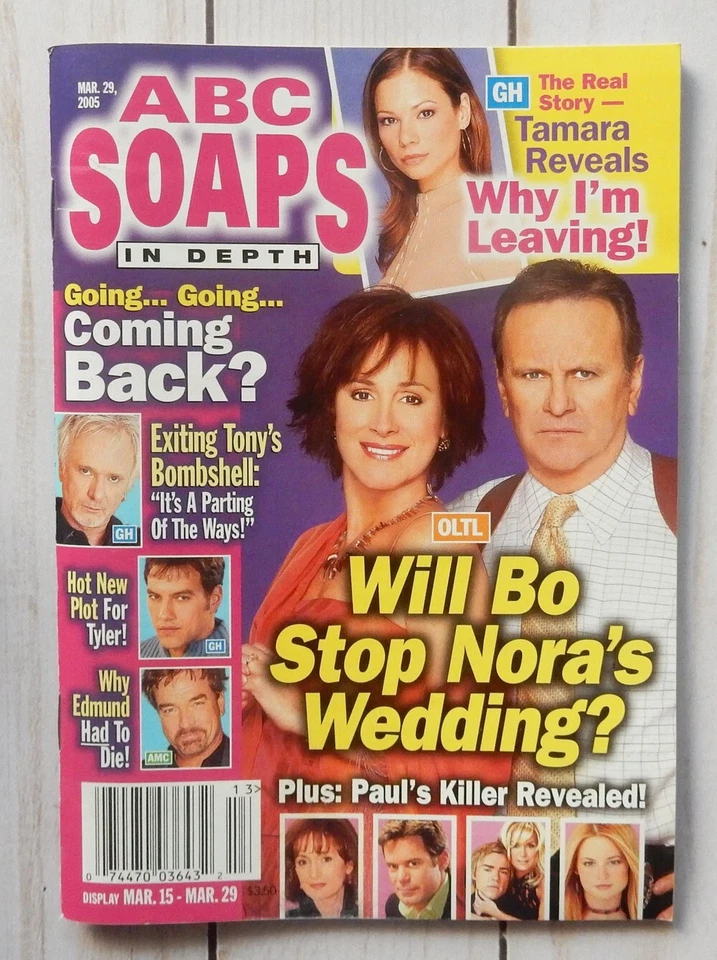 ABC Soaps In Depth Magazine Tyler Christopher Tony Geary Luke OLTL Bo Nora 2005 - Image 1 of 1
