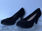 Cotton Traders Black high heel shoes with diamantes UK 6/39