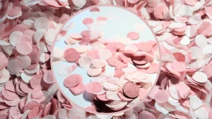 Biodegradable Wedding Tissue Paper Confetti - Rosepink and Blush - Picture 1 of 6