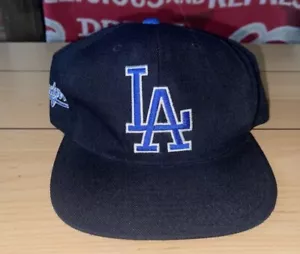 Cappello Vintage Drew Pearson MLB Los Angeles Dodgers Cupola Nera SnapBack Verde UV Raro - Foto 1 di 24