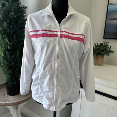 Casaco Nike Tween meninas listras brancas e rosa tamanho grande 12-14 - Imagem 1 de 4