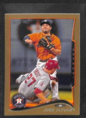 2014 Topps Mini Gold #210 Jose Altuve No 12 of 63 - Image 1 of 2