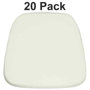 Flash Furniture 20 Pack Soft Fabric Chiavari Chair Cushions - Ivory - Picture 1 of 1