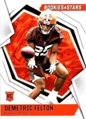 Demetric Felton RC 2021 Panini Rookies and Stars #191 NFL Browns ID:123615 - Image 1 of 2