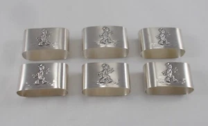 *RAR* Set von 6 Serviettenringe Schornsteinfeger in 800er Silber Lutz&Weiss - Bild 1 von 9