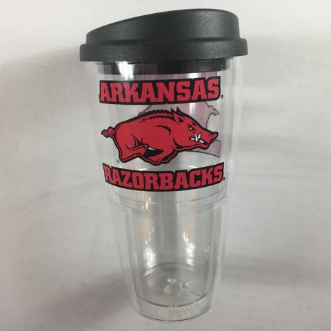 Arkansas Razorbacks Tumbler Mug Coffee Drink Cup USA Made 24oz Insulated Hogs Cover