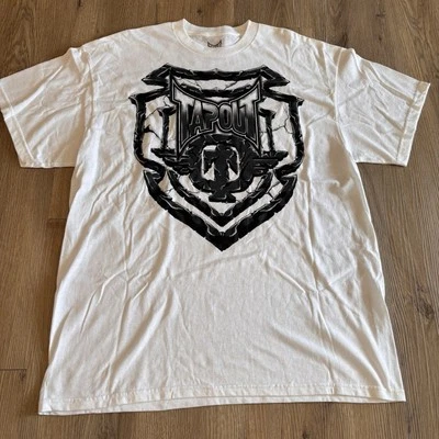 Tapout NWOT Men’s Short Sleeve Crest Logo MMA Shirt Cotton White Size XL - Image 1 of 4