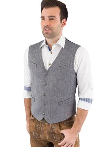 Trachtenweste Grasegger Valentino 1-W blau - Bild 1 von 6