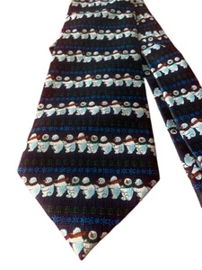Corbata de hombre usada adicción muñeco de nieve temporada vacaciones de Navidad - Imagen 1 de 5