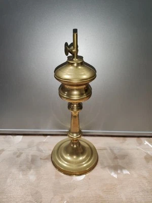 Ancienne LAMPE A Huile ANCIEN En  LAITON  A Saisir  - Photo 1/4