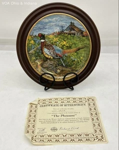 THE PHEASANT Framed Plate Upland Birds of North America Knowles 11" - Picture 1 of 11