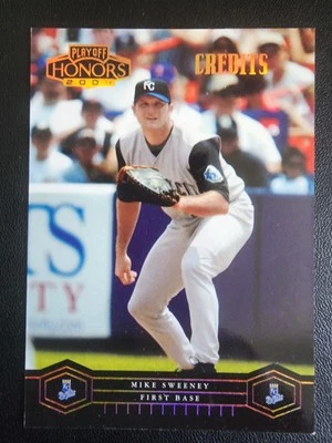 Inserto de créditos de honor de playoff 2004 #100 Mike Sweeney Kansas City Royals/100 Foto 1 de 2