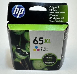 HP 65XL (N9K03AN) Tri-Color Ink Cartridge Date. Sept 2021 New Sealed - Picture 1 of 5