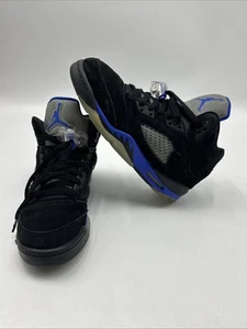 Nike Air Jordan 5 Retro GS 440888-004 Black Racer Blue Sneaker Youth Size 6Y US - Picture 1 of 15