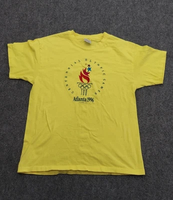 Camisa De Colección Años 90 Juegos Olímpicos de Atlanta '96 Grande Bordada Hanes Beefy Puntada Única Foto 1 de 4