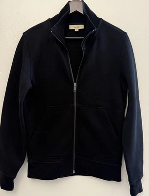 博柏利制服拉链运动衫套衫黑色男式 XS — 第 1/4 张图片
