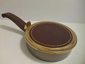 MCM Park Sherman Ash Butler/crumb Catcher Faux Leather Top Wooden Handle - Picture 1 of 9