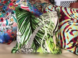 CHRISTIAN LACROIX SOFT JARDIN EXO CHIC COPERTURA RAINETTE 43X43 cm LINO ROVESCIO - Foto 1 di 1