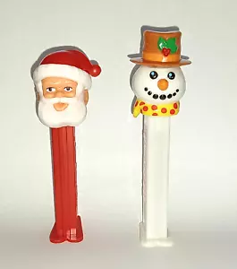 PEZ Spender Schneemann und Weihnachtsmann Vintage mit Füßen - Bild 1 von 5