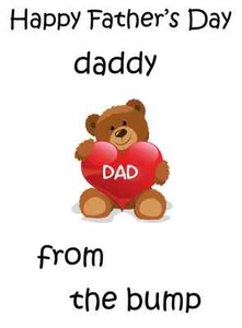  A5 Personalised Greeting Father's Day Daddy Card From The Bump PIDdad4 - Picture 1 of 1