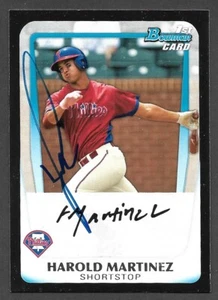 Bowman BDPP 19 2011 Harold Martínez Phillies autógrafo firmado automático certificado de autenticidad - Imagen 1 de 1
