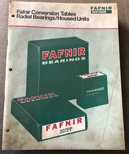 Vintage 1969 FAFNIR Ball Bearing Conversion Tables Catalog Book - Picture 1 of 2