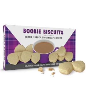 Boobie Biscuit - 130g - Boobie Shaped Shortbread Biscuits - Picture 1 of 3