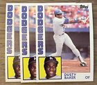 1984 Topps Dusty Baker Baseball Card #40 Los Angeles Dodgers Lot (3)