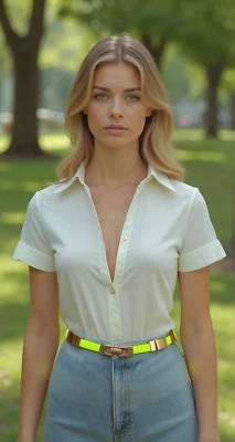 Mujeres Amarillo Neón Elástico Ajustado Nueva York Fiesta Club Divertido Cinturón Dorado Hebilla de Metal S M L Foto 1 de 4