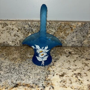 Westmoreland BLUE MIST MIT GÄNSEBLÜMCHEN 6 1/2" KLEINER KORB - Bild 1 von 8