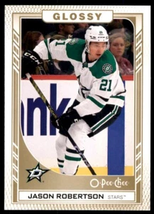 2023-24 cubierta superior O-Pee-Chee oro brillante Jason Robertson #R-43 - Imagen 1 de 2