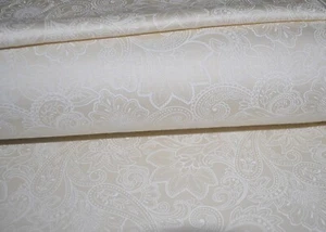 Paisley Print 1pc Fitted Sheet 100% Cotton Sateen  Ivory Custom Deep Pocket - Picture 1 of 1