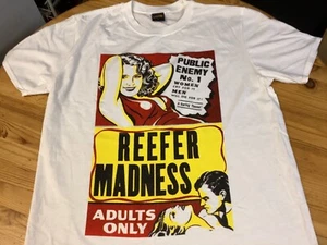 REEFER MADNESS T-Shirt Size Large. Stoner Film Dope Cheech & Chong Hashish joint - Picture 1 of 3