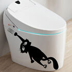 Funny Black Cats Toilet Stickers DIY Stickers PVC Decorative Cartoon Wall Sti Wa