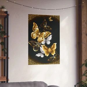 The Golden Butterflies Of The Valley Wall Art Poster Print - Picture 1 of 8