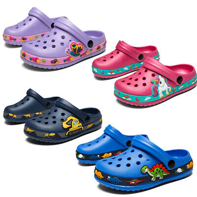 Kids Child Sandals Crocks Summer Boys Girls Unicorn Dinosaur Beach Shoes Slipper • 12.69€