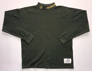 VINTAGE NFL Pro Line Maxit Men’s Medium Packers Mock Neck Long Sleeve Shirt USA - Picture 1 of 13