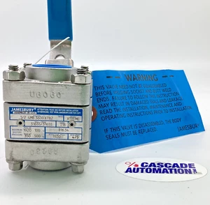 JAMESBURY 1/2" 4MB 3600 XTB2 BALL VALVE WITH HANDLE NPT BY SOCKET WELD - Picture 1 of 6