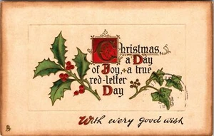 Postkarte mit jedem guten Wunsch Weihnachten Tuck's & Sons Serie 1782 - Bild 1 von 2