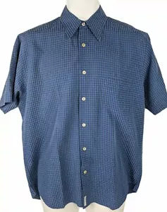 Ted Baker Button Down Shirt Sleeve Checkered Collared Shirt Men's size 3 - Picture 1 of 5