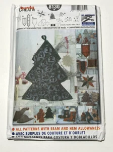 Burda Sewing Pattern 8130 Christmas Decorations Advent Calendar Ornaments Uncut - Picture 1 of 2