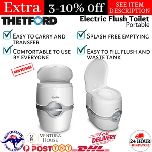 Portable Porta Potty Toilet Outdoor Camping Caravan Electric Flush Tissue Holder - Picture 1 of 13
