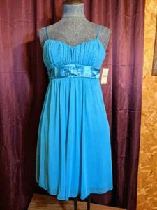 NEW Ruby Rox Turquoise Spaghetti Strap Glittery Dress Junior Sz S NWT Closet23* - Picture 1 of 6
