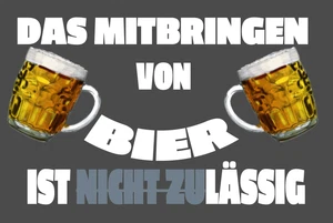 Das Mitbringen von Bier Blechschild Schild gewölbt 20 x 30 cm NWFS W1040 - Bild 1 von 1