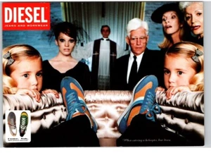 Vintage 1991 Postkarte Diesel Jeans Promo Halvarssons umstrittenes Sargfoto neu - Bild 1 von 2