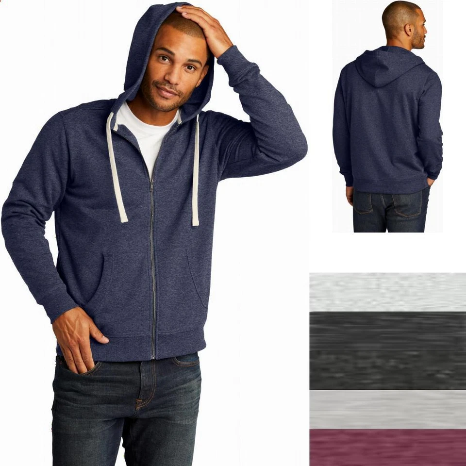 District ® Re-Fleece ™ Full-Zip Mens Hoodie DT8102 Sizes XS-4XL - Image 1 of 1