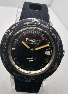 Swiss Lucien Piccard GTO Seashark SUPER WATERPROOF Automatic World Time Bezel  - Image 1 of 4