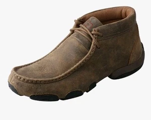 Twisted X Chukka Driving Moc Boots Womens 7.5 M Brown Leather Lace Up WMD 0001  - Picture 1 of 11