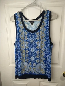 Talbots Woman L Charming Benton Sleeveless Tank Sweater Pullover Blouse - Picture 1 of 7